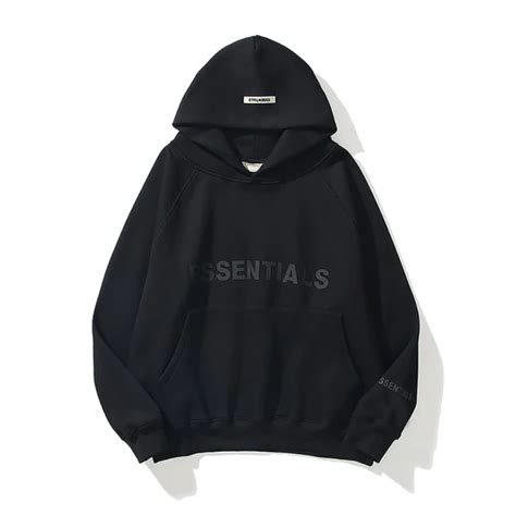 Essentials Hoodie Black Essentials Hoodie Fear Of God Hoodie