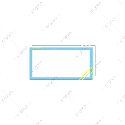 Caja De Título De Geometría Simple Azul Png Cuadro De Texto Simple Cuadro De Título Caja De