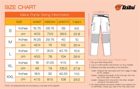 SizeChart_Men_Pants · TribuNation