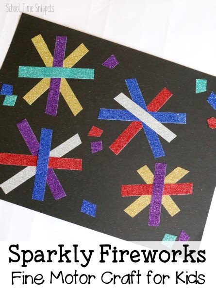 Easy No-Mess Fireworks Craft for Kids | School Time Snippets