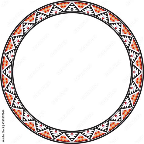 Clipart Of Red Black And White Native American Border Designs Clip