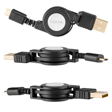 Usb Ladekabel A Auf Micro Usb Aufrollbar Bis M