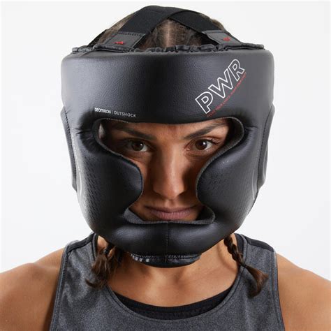 Casque De Boxe Adulte IntÉgral 500 Noir Outshock Decathlon