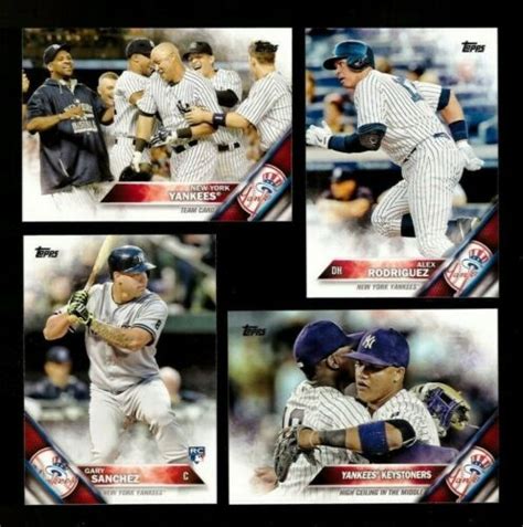 2016 Topps NEW YORK YANKEES 40 Card Team Set Series 1 2 W Update