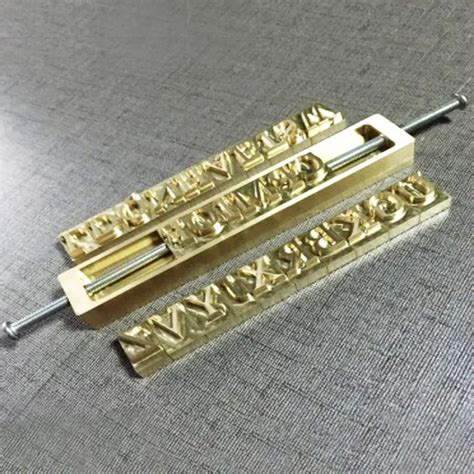 Threaded T Type Slot Movable Type Printing Brass Mold Number Alphabet