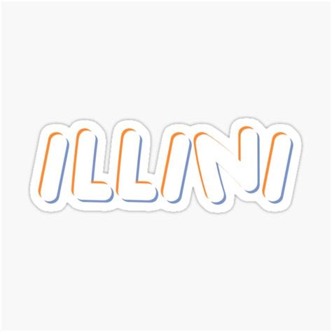 Cute Illini Sticker Sticker For Sale By 10ecargs Redbubble