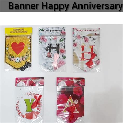 Jual Banner Flag Bunting Flag Happy Anniversary Banner Happy