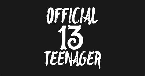 Official Teenager Official Teenager 13th Birthday T Crewneck