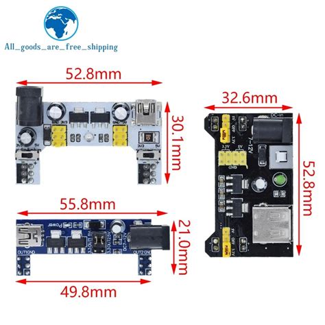 MB102 zasilanie płytki prototypowej moduł zasilający MB102 biały deska