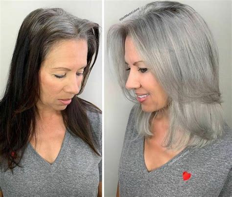 30 People Before And After Embracing Their Natural Grey Hair With The