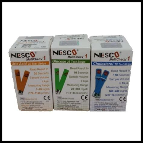 Jual Paket Strip Refill Nesco Kolesterol Gula Darah Asam Urat