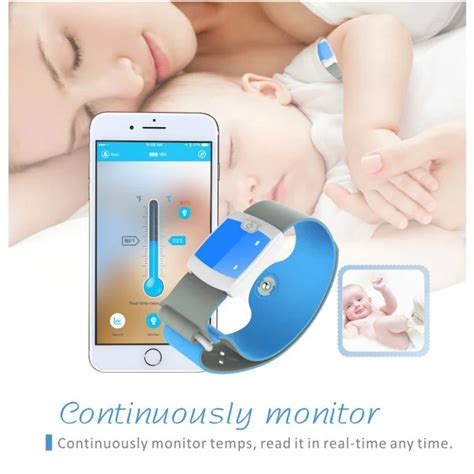 Bluetooth 4.0 Remote Children Wearable Electronic Thermometer Smart ...