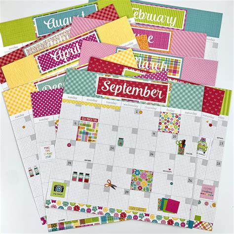 Scrapbook Calendar Pages Amelie Marylee