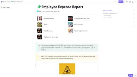 Free Expense Report Templates For Effortless Budgeting Clickup