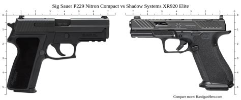 Sig Sauer P229 Nitron Compact Vs Shadow Systems Xr920 Elite Size Comparison Handgun Hero