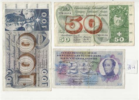 Alte Schweizer Banknoten Set Franken Noten Kaufen