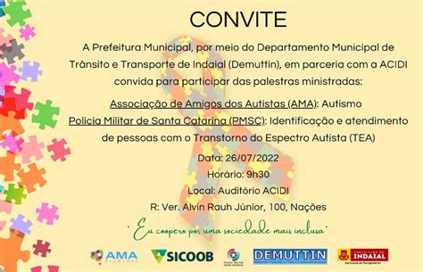 Demuttin Promove Evento Sobre Autismo Em Parceria A Pol Cia Militar