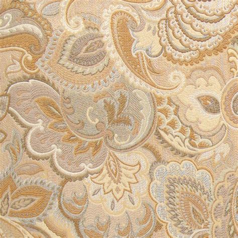 Palazzo Fabrics Gold And Beige Abstract Floral Upholstery Fabric By