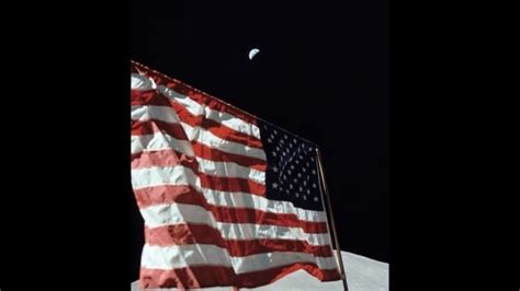 NASA shares 51-year-old photo of US flag on Moon with Earth in distance | Trending - Hindustan Times