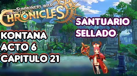 Summoners War Chronicles Español Santuario Sellado Kontana YouTube