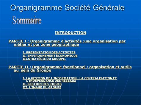 Organigramme Société Générale ppt video online télécharger