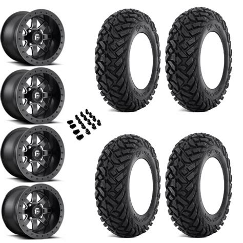 14 Fuel Maverick Beadlock D928 Black Milled 28 EFX Gripper UTV