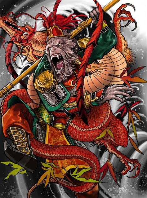 Monkey King Artwork By Elvintattoo Monkey Tattoos King Tattoos