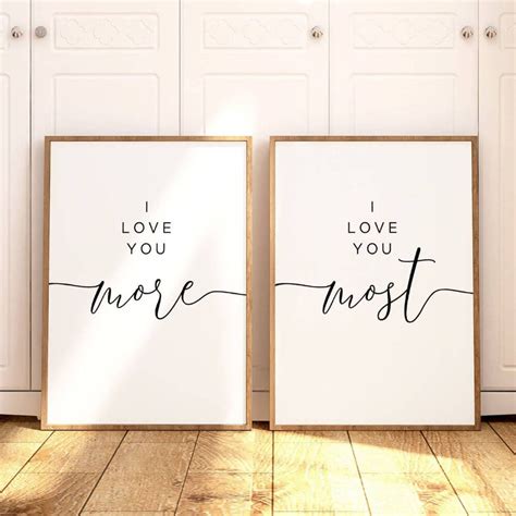 I Love You More I Love You Most Wall Art – Good Prints Collective