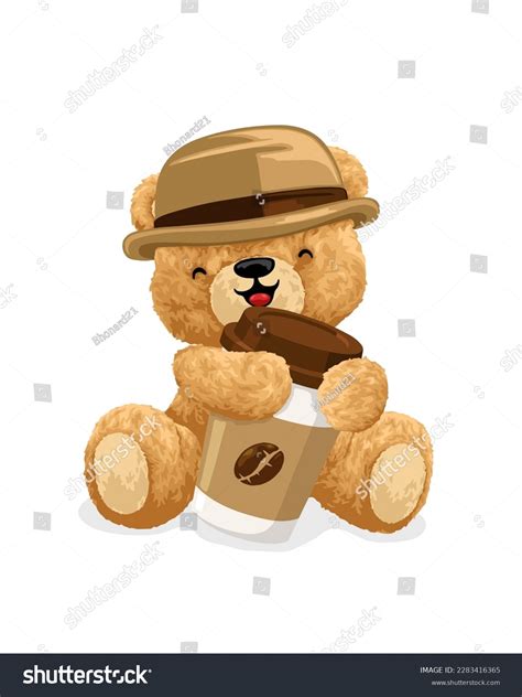 Vektor Stok Vector Cartoon Illustration Cute Teddy Bear Tanpa Royalti