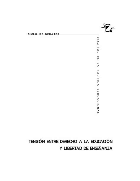 Pdf Tensi N Entre Derecho A La Educaci N Y Libertad De