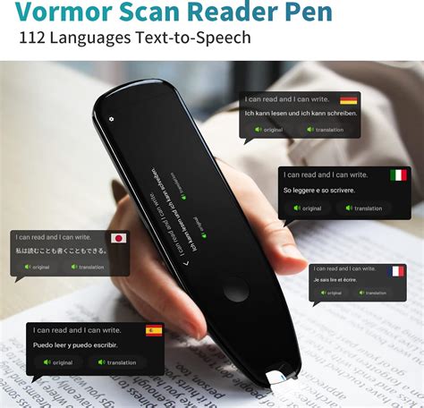 vormor Lector de escáner lápiz dispositivo de traductor de idiomas