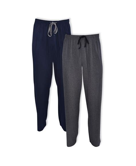 Hanes Mens Big And Tall Knit Sleep Pants Pack Of 2 Macys