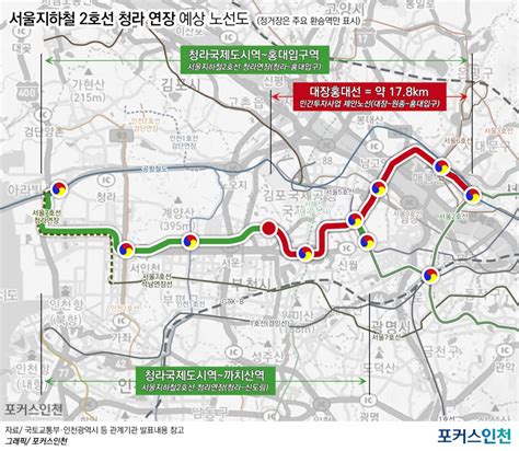 인천 청라에서 홍대입구까지 서울2호선 연장 방안 나온다