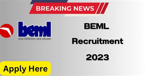 BEML Recruitment 2023 Notification Released For 119 Posts Apply Online