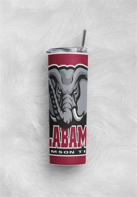 Alabama Crimson Tide 20oz Skinny Tumbler Etsy