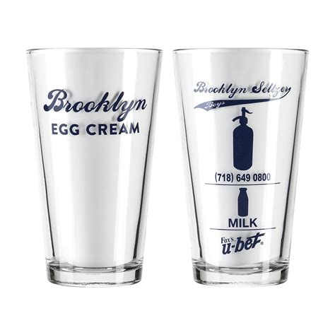 Egg Cream Glasses Set Of 4 Brooklyn Seltzer Museum