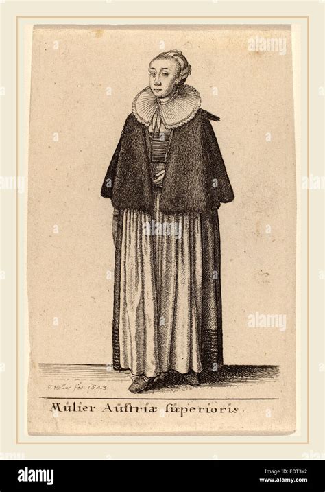 Wenceslaus Hollar Bohemian 1607 1677 Mulier Austriae Superioris