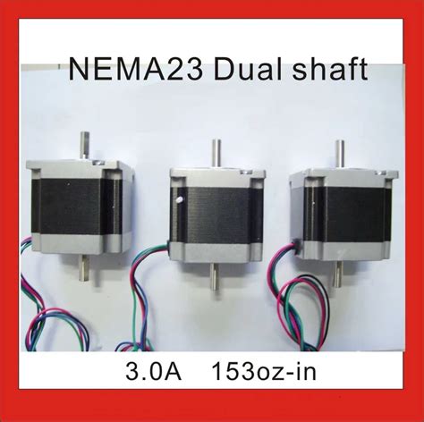 1pcs Lot NEMA 23 Stepper Motor Dual Shaft 6 35mm 1 2N M 167oz In Body