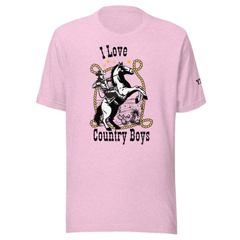 I Love Cowboys T Shirt Cowgirl Shirt Country Shirt Western Clothing Etsy