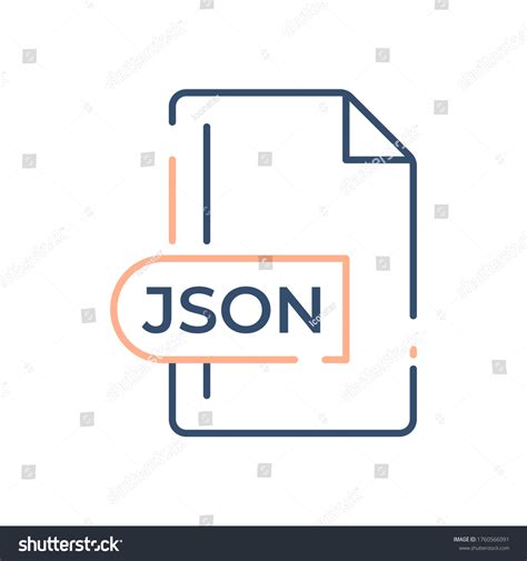 Json File Format Icon Json Extension Filled Royalty Free Stock