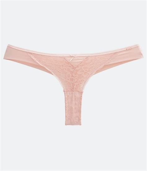 Bombacha Bikini Doble Hilo en Encaje Floral con Cintura Elástica Rosado
