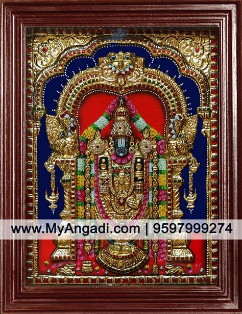 Tirupati Balaji Super Emboss Tanjore Painting Call Us Or Whatsapp