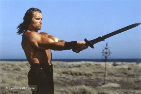 Conan The Barbarian Publicity Still Of Arnold Schwarzenegger