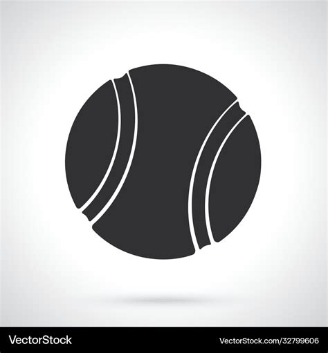 Silhouette Tennis Ball Royalty Free Vector Image