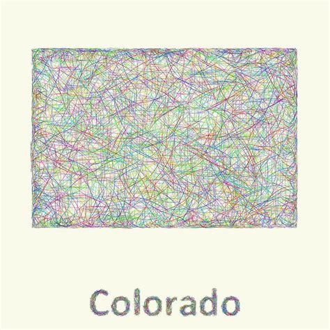 Colorado Line Art Map Vector Ai Eps Uidownload