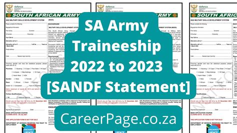 Sa Army Application Forms 2023 Download Printable Forms Free Online