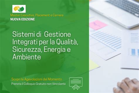 Master Sistemi di Gestione Integrati per Qualità Sicurezza Energia e