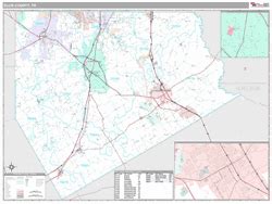 Ellis County, TX Map (Premium Style)