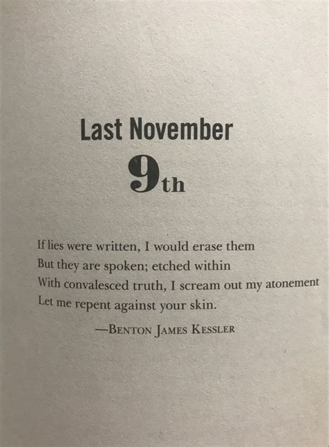 Last November 9th Quote from a Book