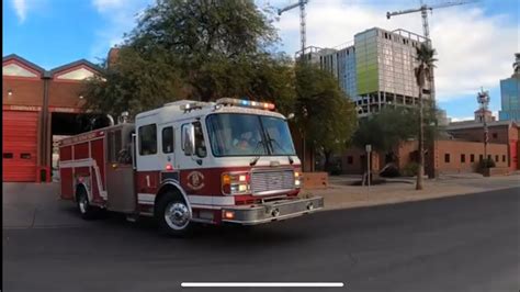 Phoenix Fire Dept Engine 1 Responding YouTube